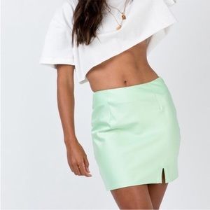 Princess Polly Marcel Mini Skirt Green